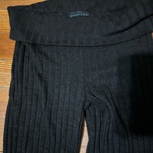 Mascara Ribbed Black flare Leggings